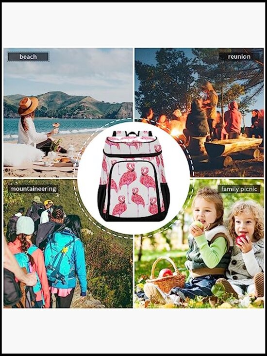 Insulated Cooler Backpack Leakproof 36 Can Lunch Bag Camping Beach main image 7
